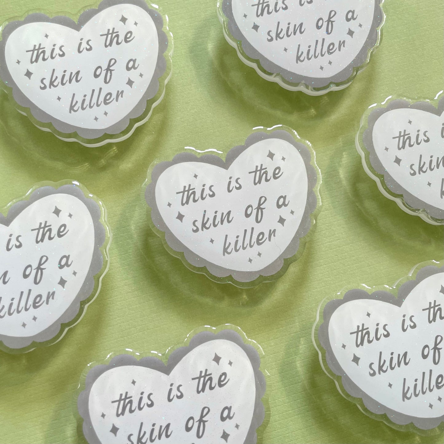 This is the Skin of a Killer Glitter Sparkle Phone Grip