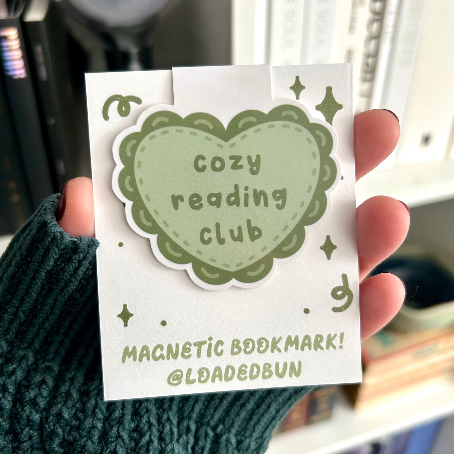 Cozy Reading Club Bookish Inspired Magnetic Bookmark