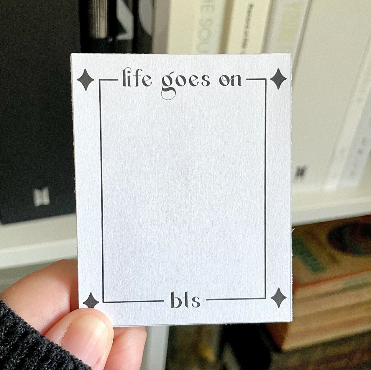 Life Goes On Kpop Inspired Mini Notepad
