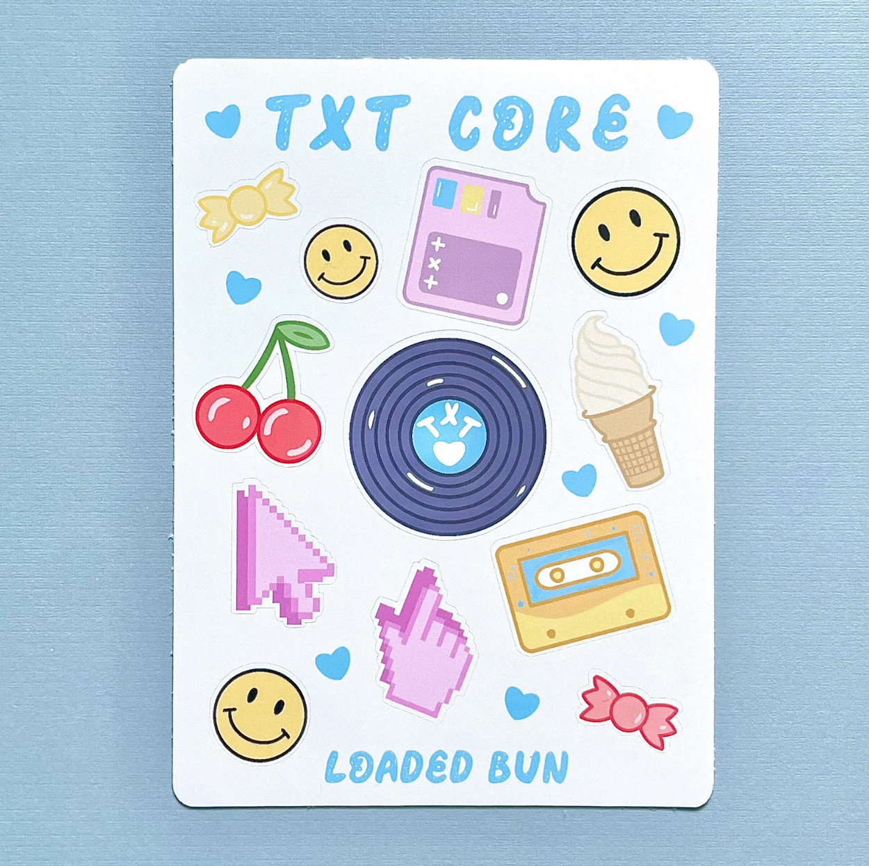 TXT Blue Hour Inspired Waterproof Deco Sticker Sheet