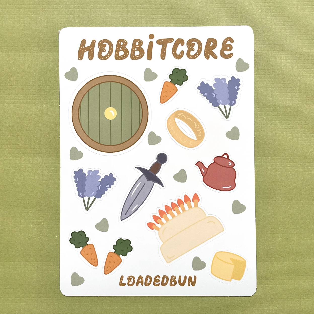 Hobbitcore LOTR Waterproof Deco Sticker Sheet