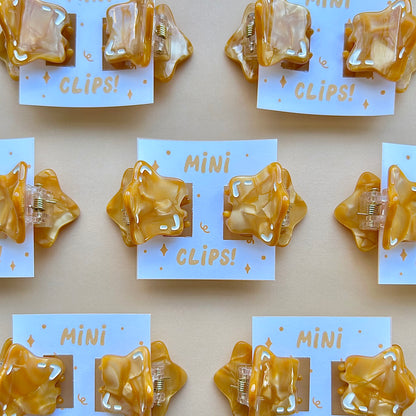 Mini Star Hair Claw Clip Set