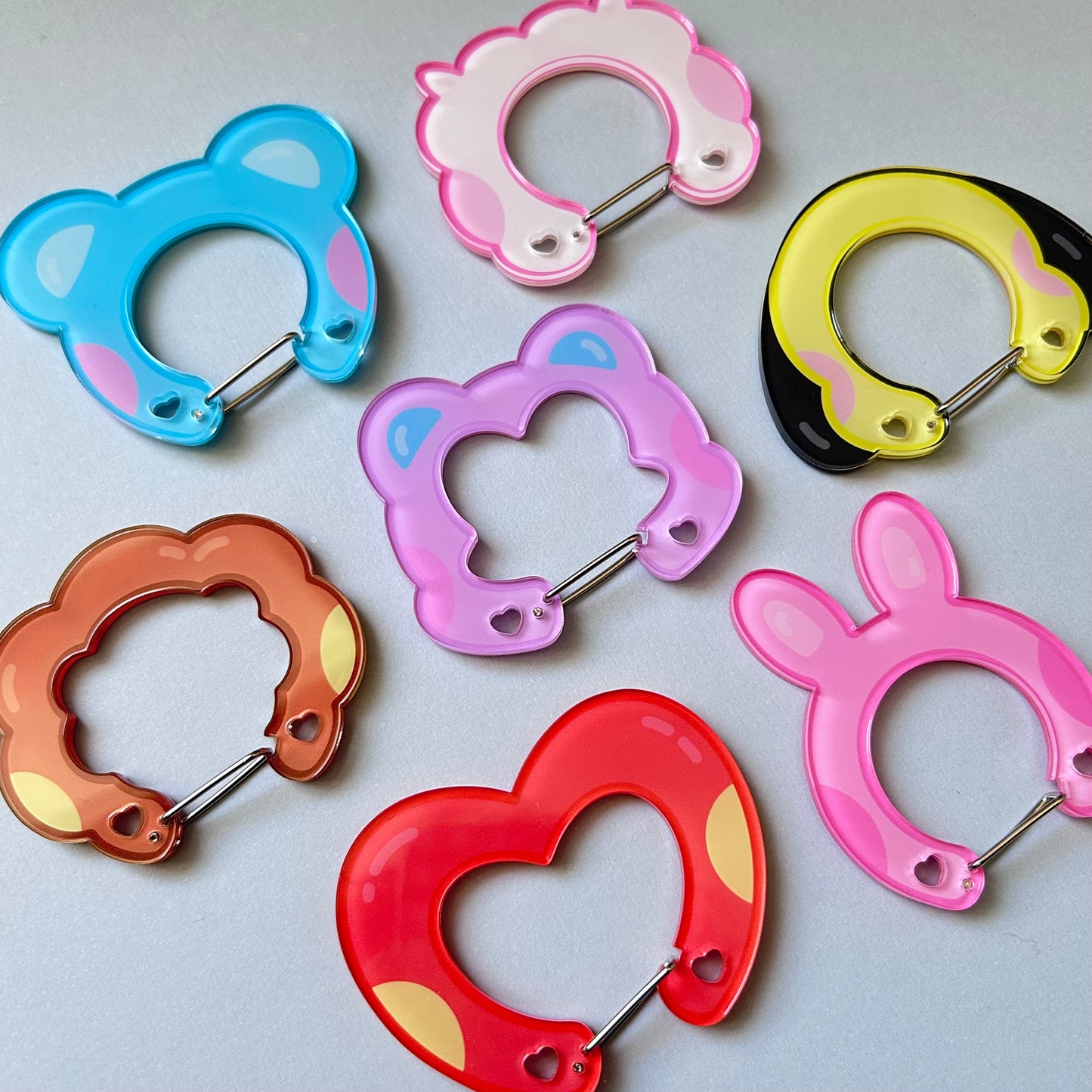 OT7 Kpop Character Carabiner Keychains