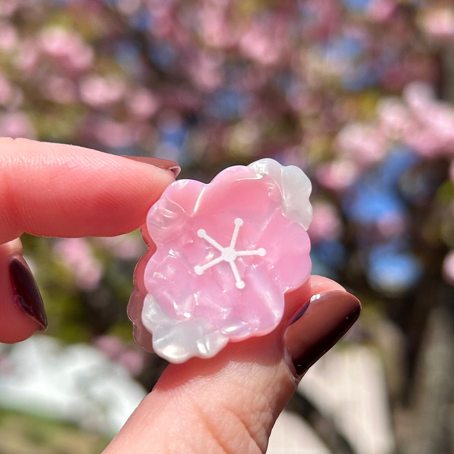 Mini Cherry Blossom Sakura Claw Clip Set
