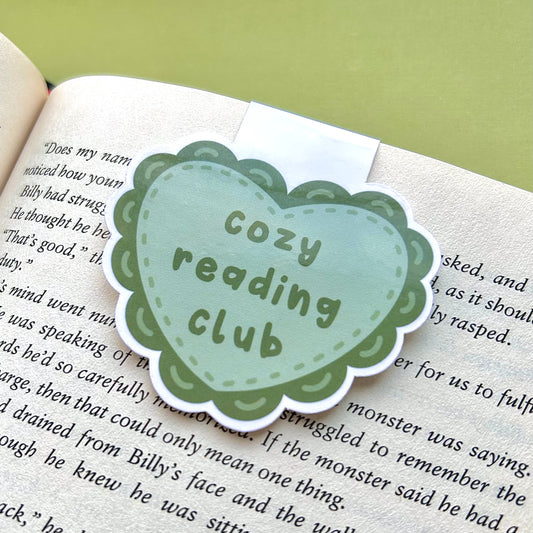 Cozy Reading Club Bookish Inspired Magnetic Bookmark