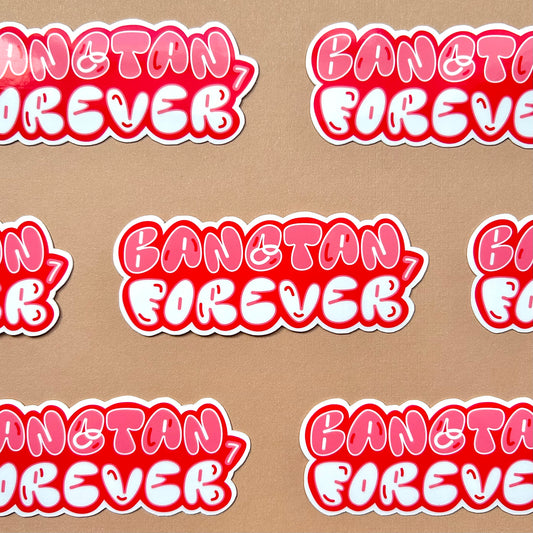 OT7 Forever (Red Comeback Version) Kpop Waterproof Sticker