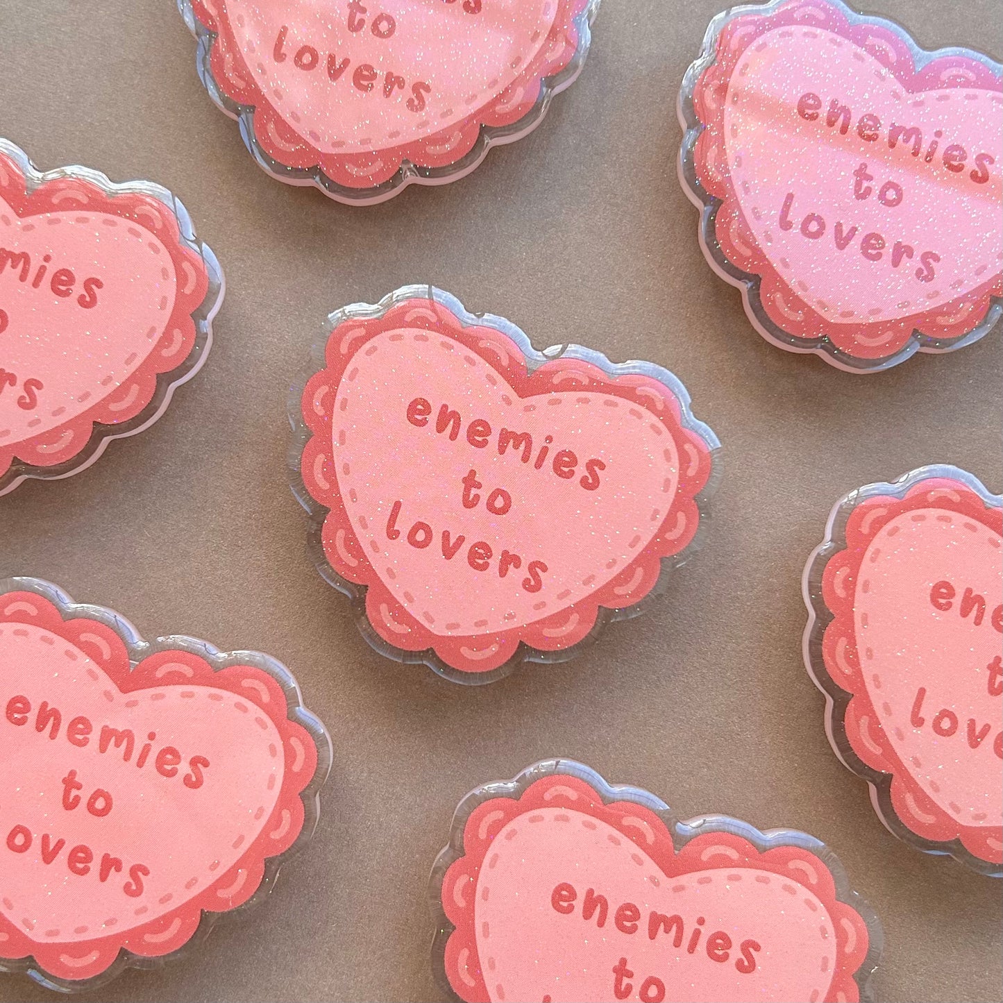 Enemies to Lovers Bookish Romance Inspired Glitter Phone & Kindle Grip