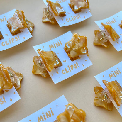 Mini Star Hair Claw Clip Set