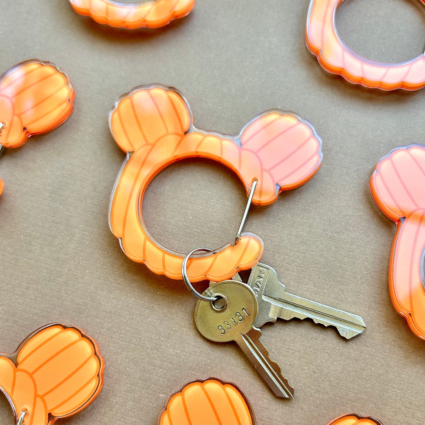 Mickey Pumpkin Halloween Fall Carabiner