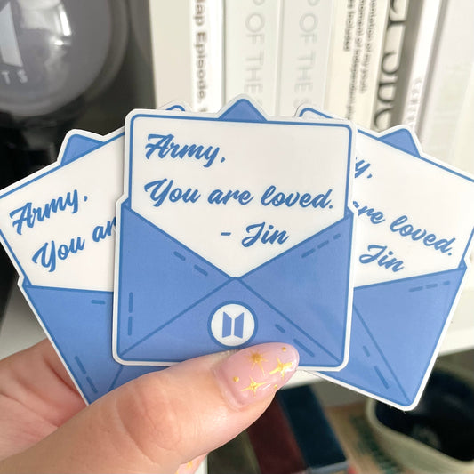 You Are Loved Letter to Army Kpop Waterproof Sticker