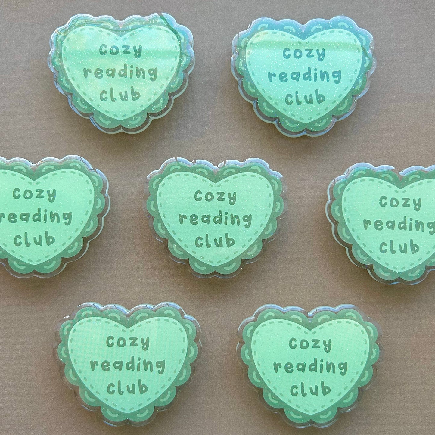 Cozy Reading Club Bookish Inspired Glitter Phone & Kindle Grip