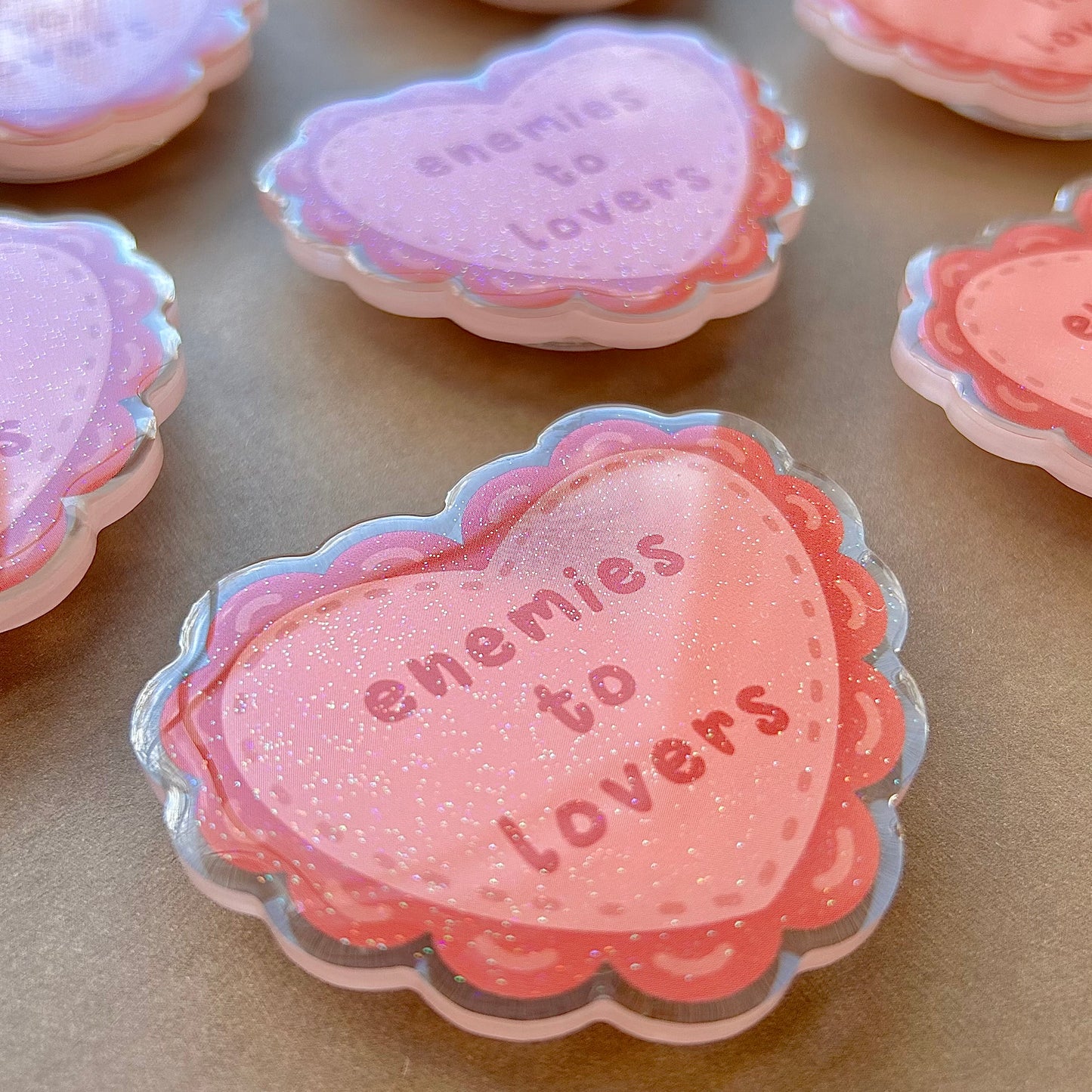 Enemies to Lovers Bookish Romance Inspired Glitter Phone & Kindle Grip