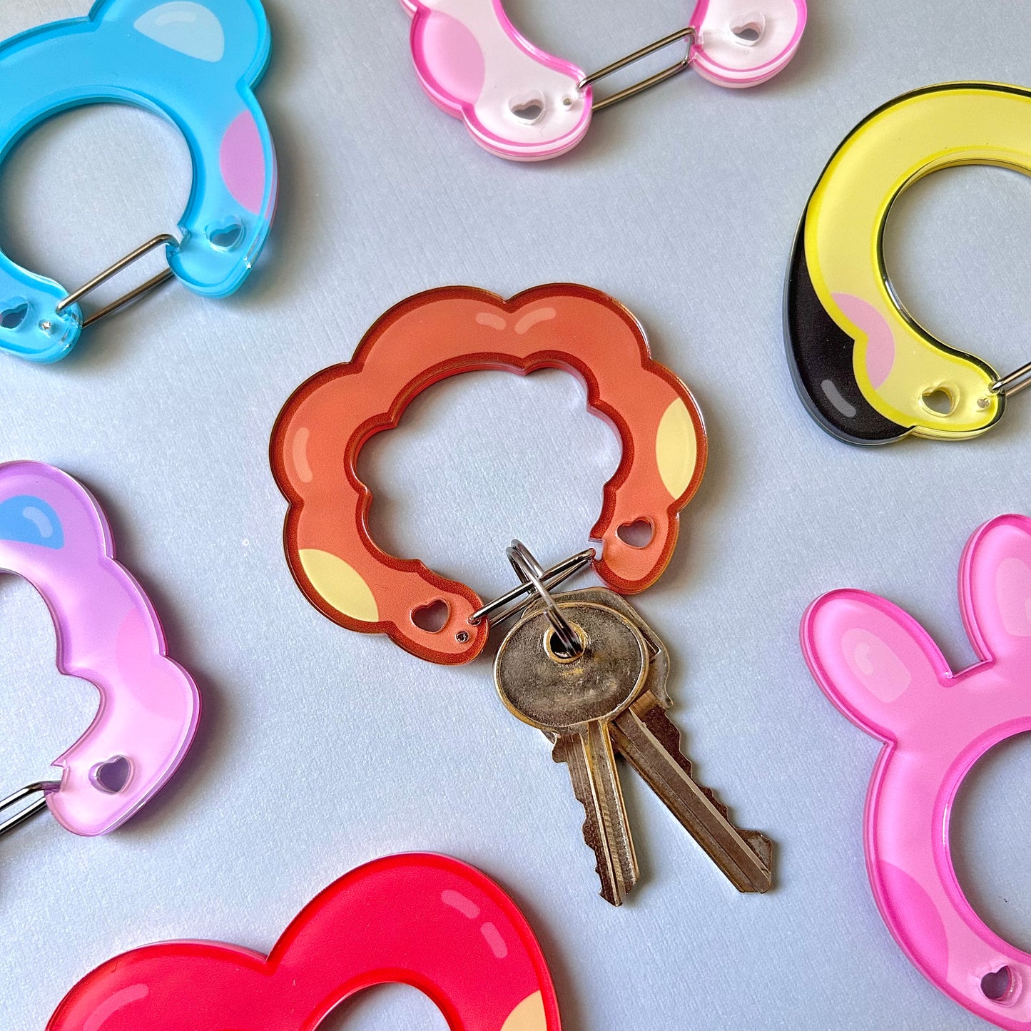 OT7 Kpop Character Carabiner Keychains