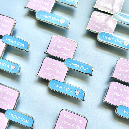 OT7 Home Text Message Enamel Pin