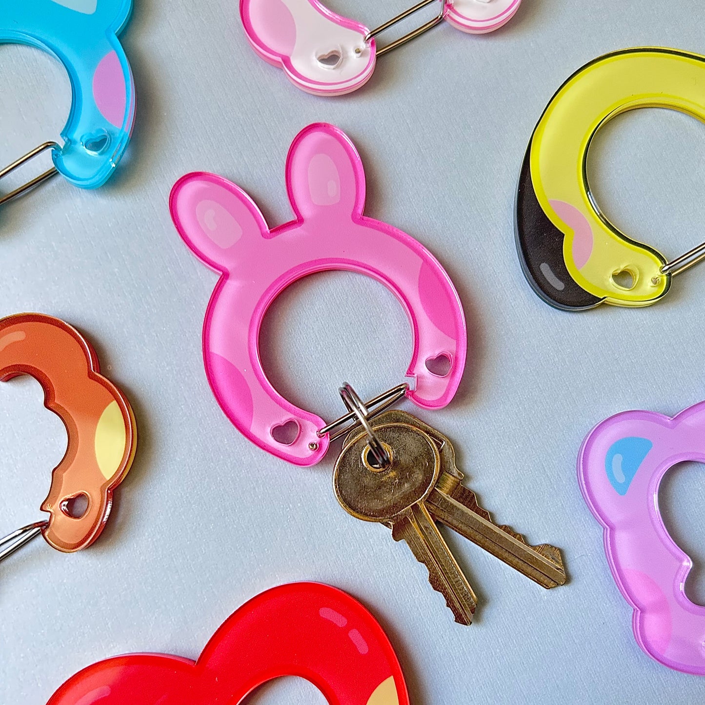 OT7 Kpop Character Carabiner Keychains