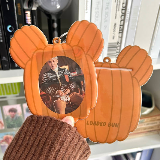Mickey Pumpkin Halloween Kpop Photocard Holder Keychain