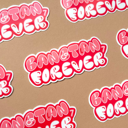 OT7 Forever (Red Comeback Version) Kpop Waterproof Sticker