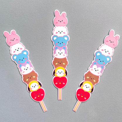 Dango Inspired Kpop Waterproof Sticker