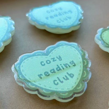 Cozy Reading Club Bookish Inspired Glitter Phone & Kindle Grip