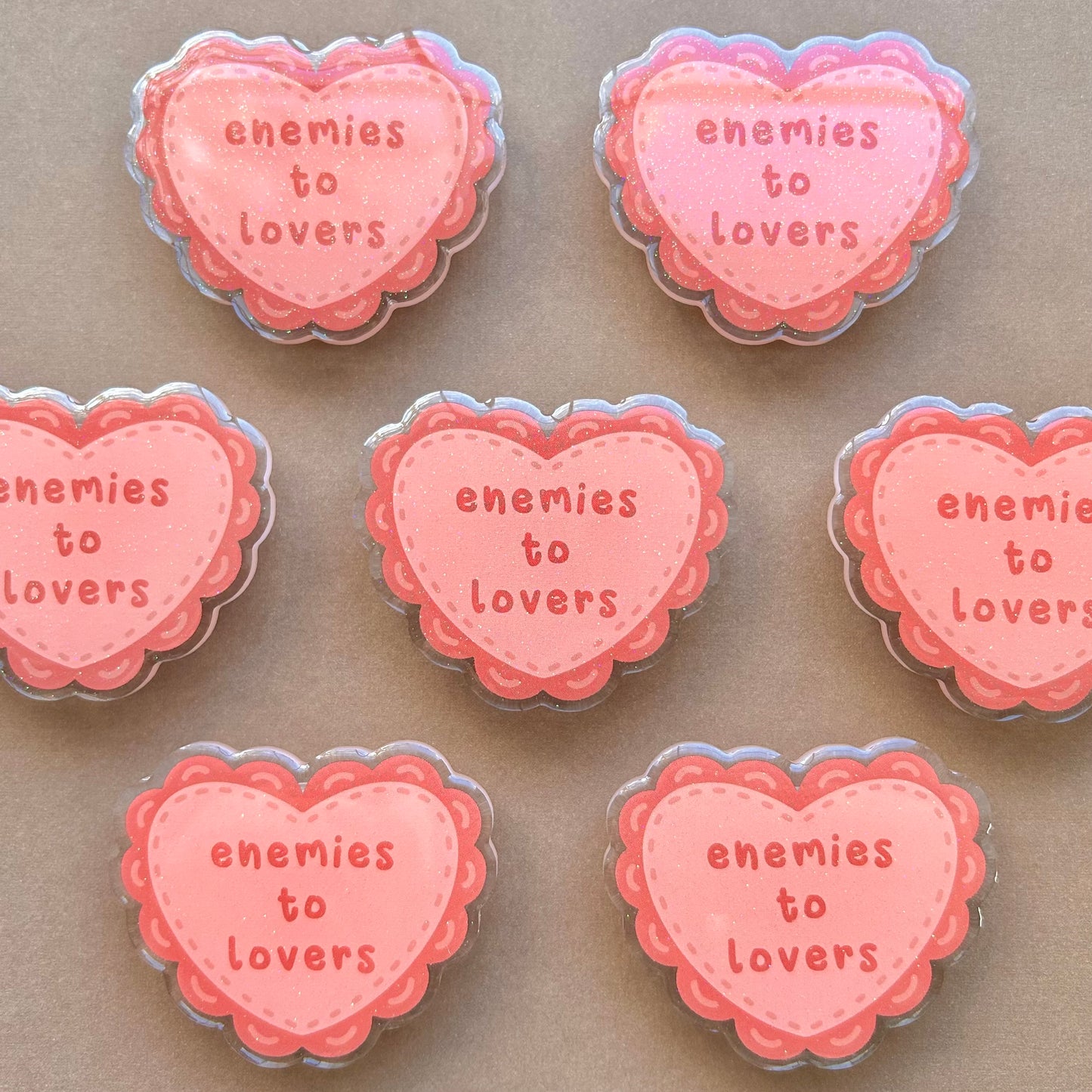 Enemies to Lovers Bookish Romance Inspired Glitter Phone & Kindle Grip