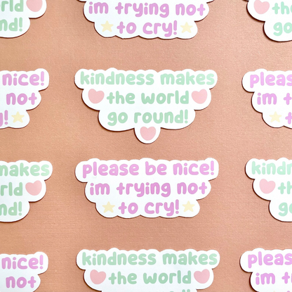 Kindness & Self Love Waterproof Stickers