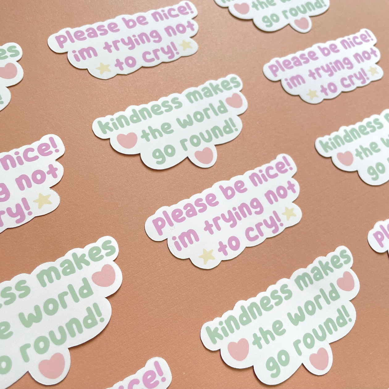 Kindness & Self Love Waterproof Stickers