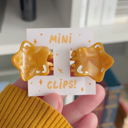 Mini Star Hair Claw Clip Set