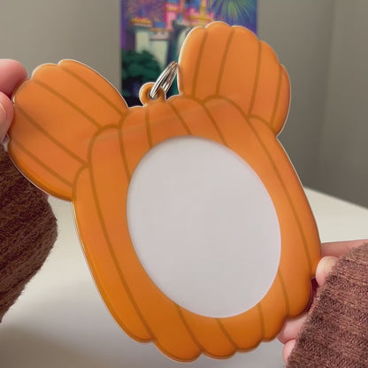 Mickey Pumpkin Halloween Kpop Photocard Holder Keychain